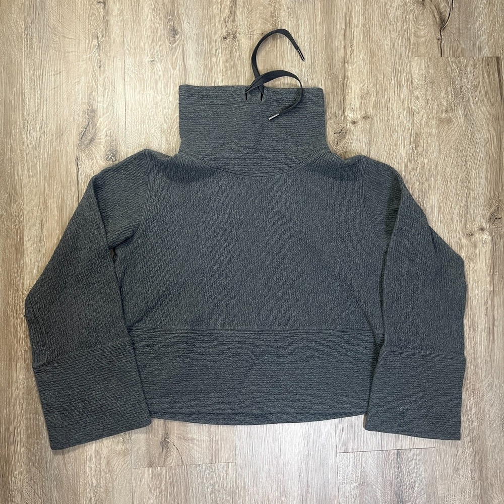 Lululemon Retreat Yourself Textured Hoodie Graphite Heathered XS/S Oversized
